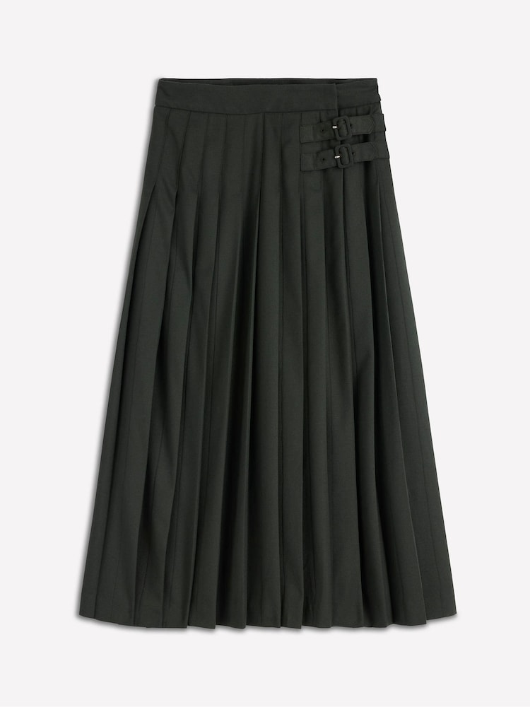 Boden Green Josephine Kilt Midi Skirt - Image 6 of 6
