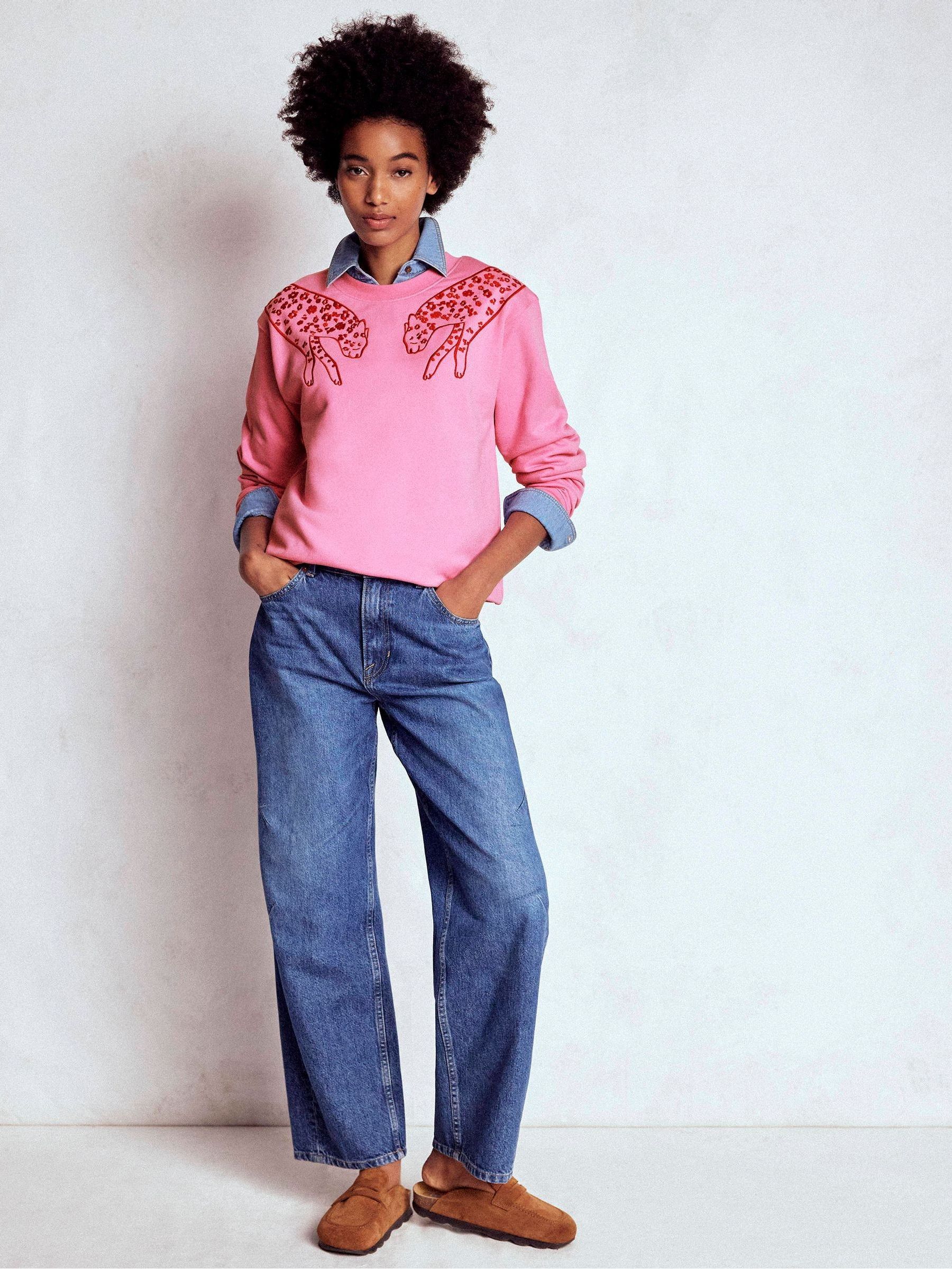 Buy Boden Pink Emi Embroidered Sweatshirt from Next USA