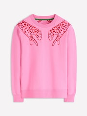 Boden Pink Emi Embroidered Sweatshirt - Image 5 of 5