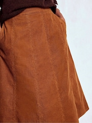 Boden Brown Joy Cord Midi Skirt - Image 2 of 5