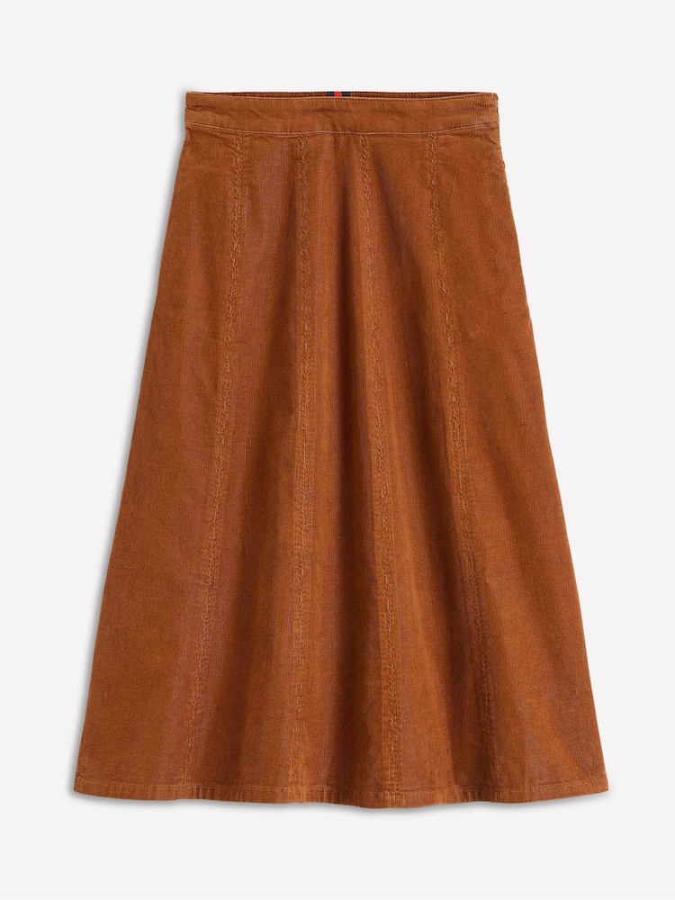 Boden Brown Joy Cord Midi Skirt - Image 5 of 5
