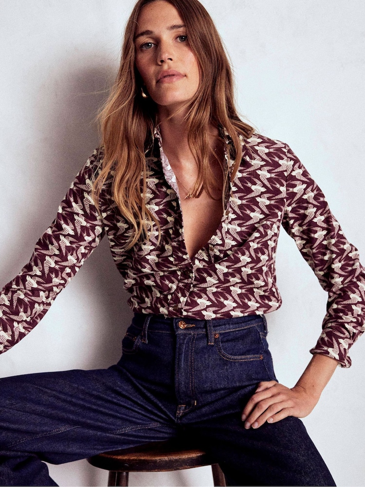 Boden Purple Sienna Cord Shirt - Image 1 of 5