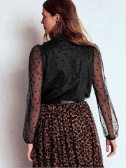 Boden Frilled Tulle Blouse - Imagem 3 de 5