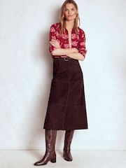 Boden Red Sienna Silk Shirt - Image 4 of 5