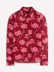 Boden Red Sienna Silk Shirt - Image 5 of 5