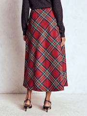 Boden Red Hayley Wool Midi Skirt - Image 3 of 6
