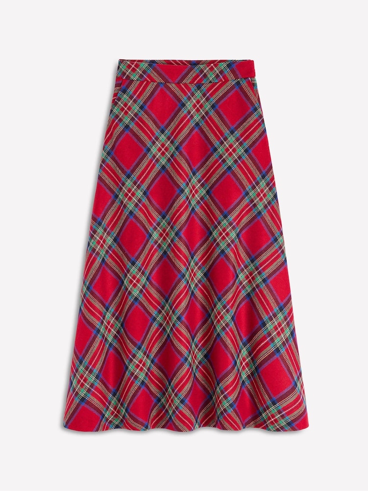 Boden Red Hayley Wool Midi Skirt - Image 6 of 6