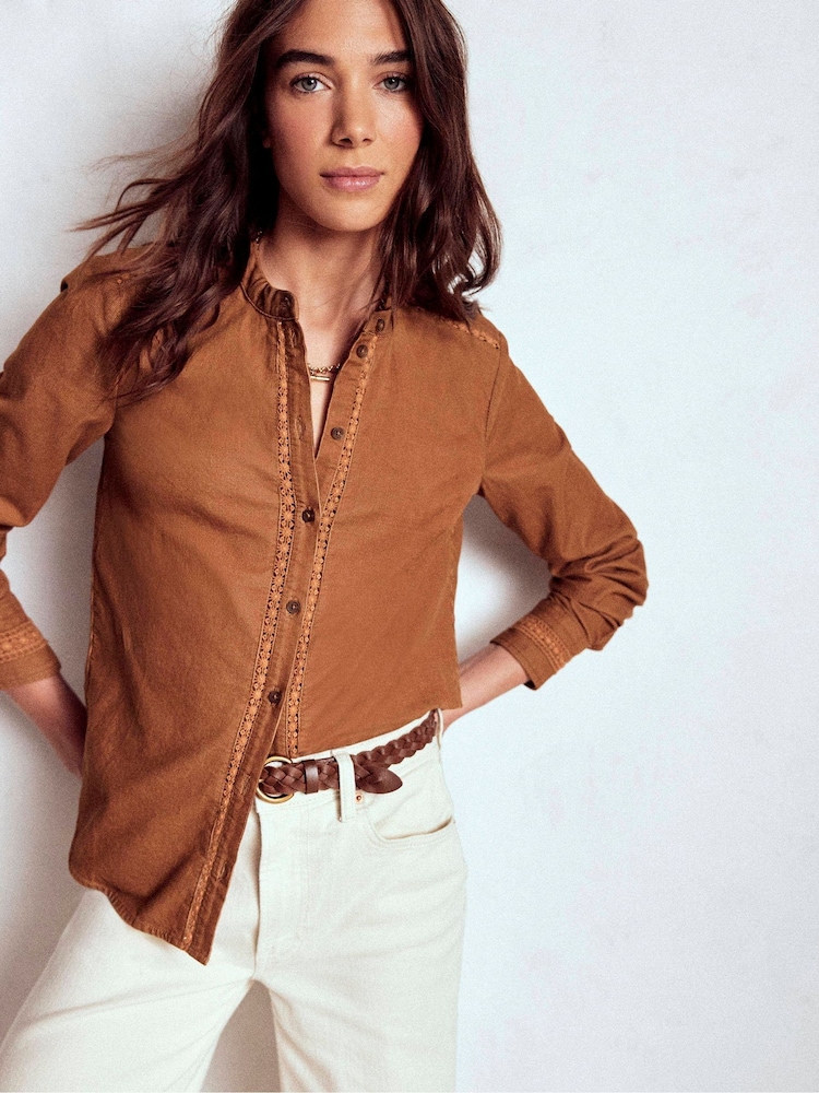 Boden Brown Victoria Cord Shirt - Image 1 of 5 Boden Brown Victoria Cord Shirt - Image 1 of 5