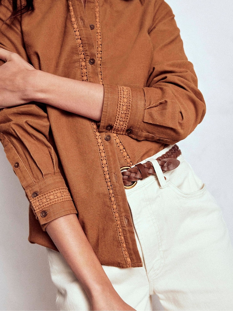 Boden Brown Victoria Cord Shirt - Image 2 of 5 Boden Brown Victoria Cord Shirt - Image 2 of 5