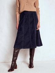 Boden Blue Joy Cord Midi Skirt - Image 4 of 5