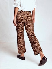 Boden Brown Smart 7/8 Trousers - Image 3 of 5