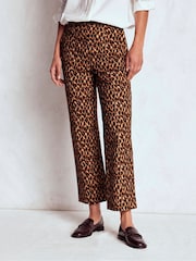 Boden Brown Smart 7/8 Trousers - Image 4 of 5