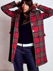 Boden Red Edinburgh Swing Coat - Image 1 of 5