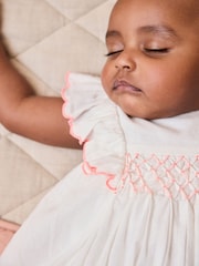 White Woven Baby Dress and Knickers Set 2 Piece (0mths-2yrs) - Image 2 of 2
