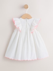 Nyeupe - Woven Baby Dress and Knickers Set 2 Piece (0mths-2yrs) - Picha 4 kati ya 11