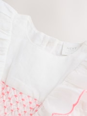 Nyeupe - Woven Baby Dress and Knickers Set 2 Piece (0mths-2yrs) - Picha 6 kati ya 11