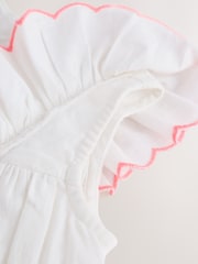 Nyeupe - Woven Baby Dress and Knickers Set 2 Piece (0mths-2yrs) - Picha 8 kati ya 11