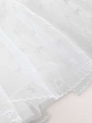 White Bow Mesh Baby Dress (0mths-2yrs) - Image 5 of 7