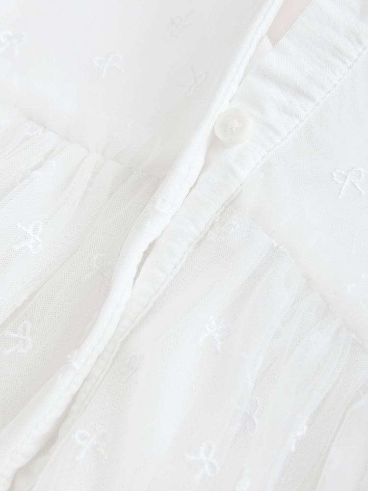 White Bow Mesh Baby Dress (0mths-2yrs) - Image 7 of 7