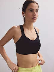 Black Zero Bounce High Impact Sports Bra - Image 4 of 8