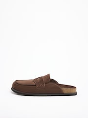 Friends Like These Chocolate Brown Faux Suede Clog Slip On Casual Footbed - Image 5 of 5