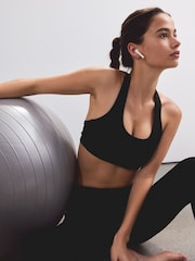 Black T-Back Medium Impact Sports Bra - Image 1 of 10