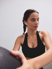 Black T-Back Medium Impact Sports Bra - Image 3 of 10