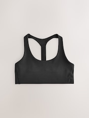 Black T-Back Medium Impact Sports Bra - Image 8 of 10