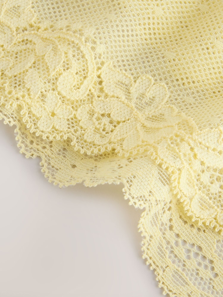 Yellow Brazilian Lace Knickers 2 Pack - Image 9 of 9