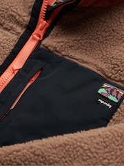 Superdry Nude Vintage Hooded Sherpa Jacket - Image 5 of 5