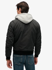 Superdry Grey Military MA1 Bomber Jacket - Image 3 of 5