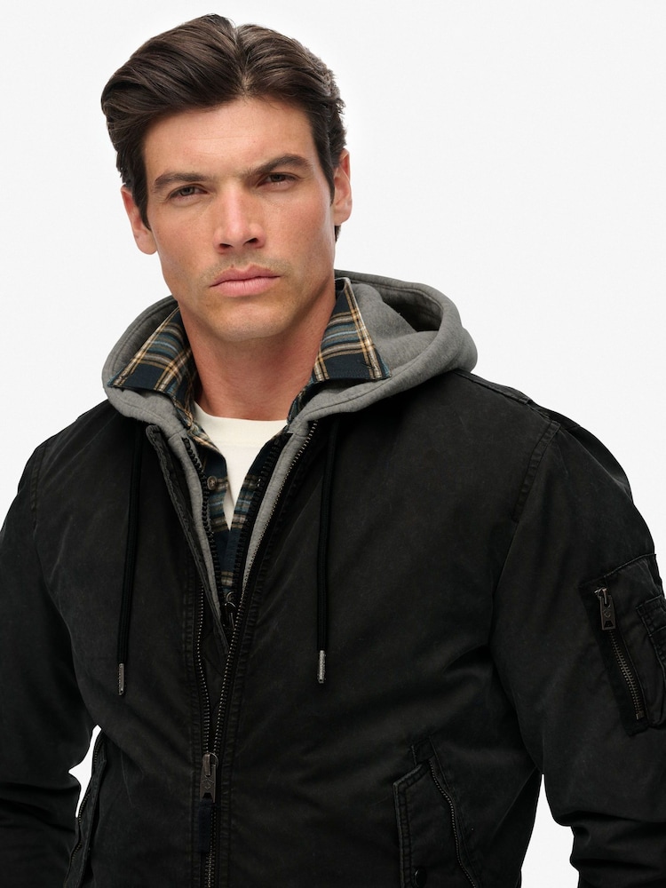 Buy Superdry Grey Military MA1 Bomber Jacket from the Next UK