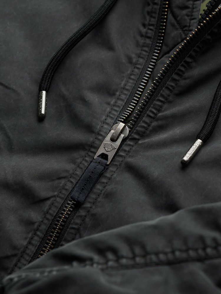 Superdry Grey Military MA1 Bomber Jacket - Image 5 of 5