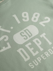 Superdry Green Athletic Essentials Relaxed Crew Sweattop - Image 5 of 5