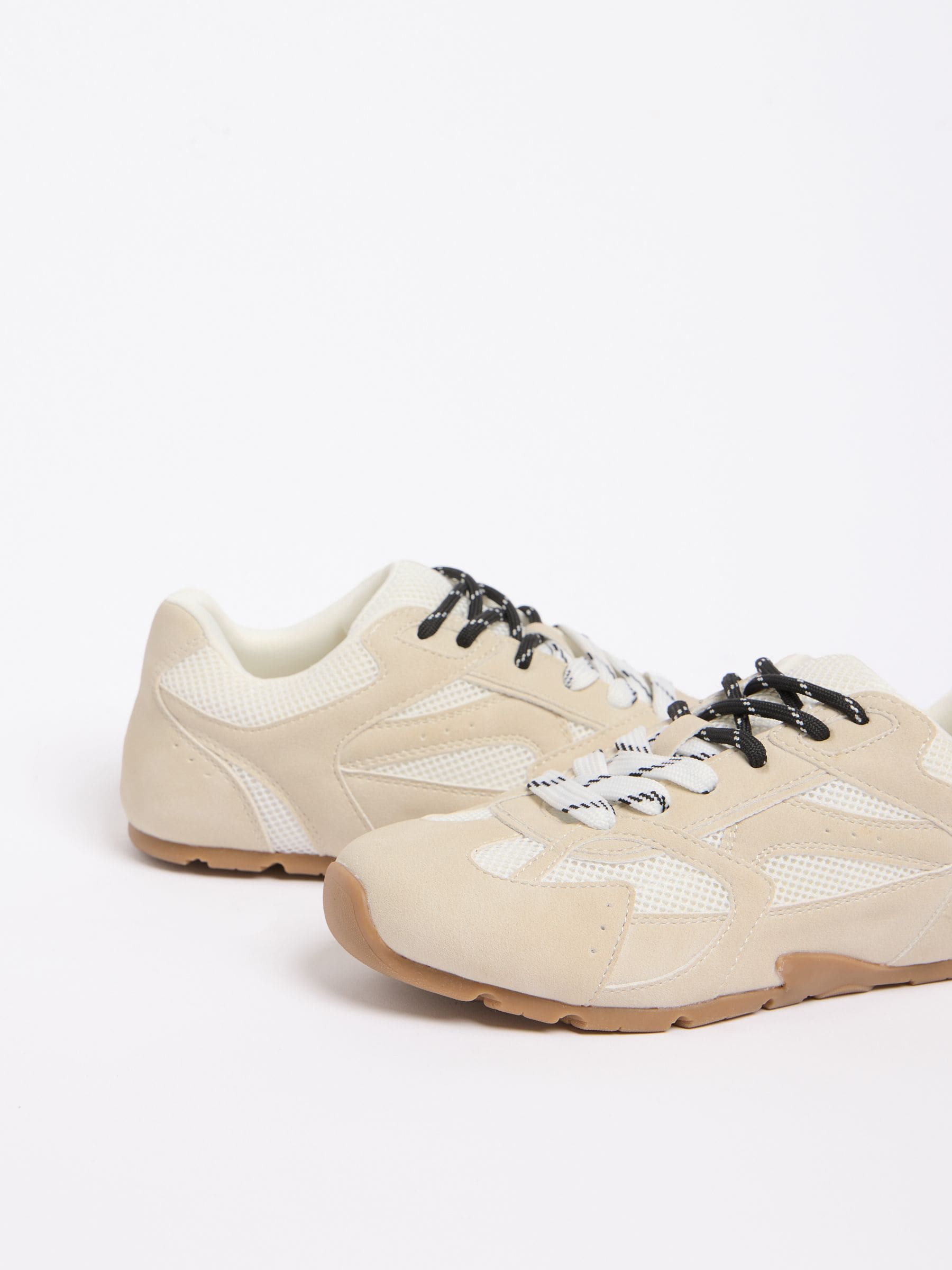 Buy Friends Like These Off White Faux Suede Double Lace Gum Slim