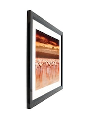Brookpace Lascelles Multi Black Hand made in UK 'Flamingo's' Wall Art in Stylish Gloss Finish Studio Frame  81 X 61Cm - Image 3 of 4