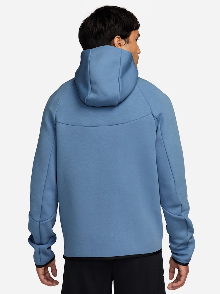 Nike Work Blue England Tech Fleece Hoodie - Image 2 of 3 Nike Work Blue England Tech Fleece Hoodie - Image 2 of 3