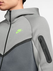 Nike Smoke Grey Tech Fleece Full-Zip Windrunner Hoodie - Image 3 of 3