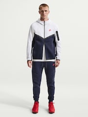 Nike White Tech Fleece Full-Zip Windrunner Hoodie - Image 1 of 6