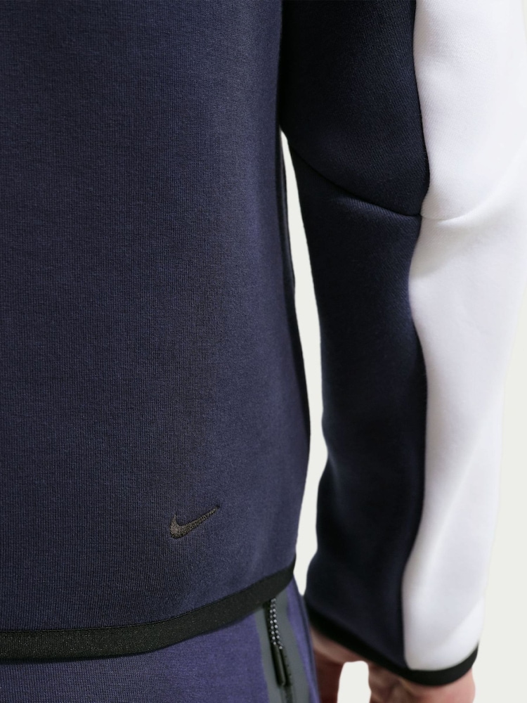 Nike White Tech Fleece Full-Zip Windrunner Hoodie - Image 6 of 6 Nike White Tech Fleece Full-Zip Windrunner Hoodie - Image 6 of 6