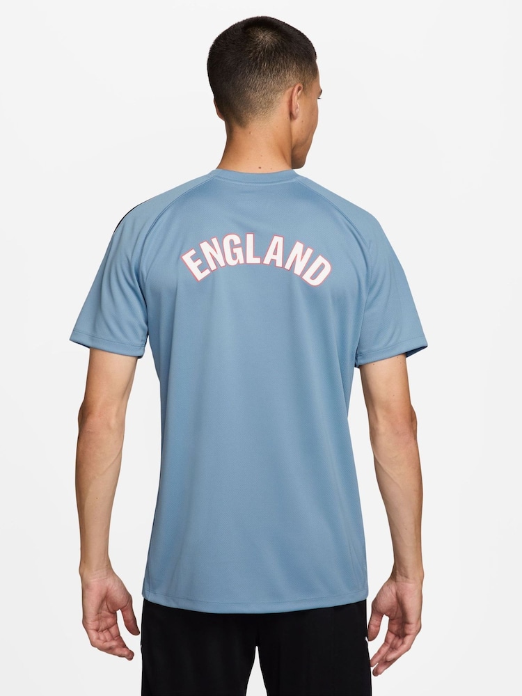 Nike Work Blue England Strike Football T-Shirt - Image 2 of 3 Nike Work Blue England Strike Football T-Shirt - Image 2 of 3