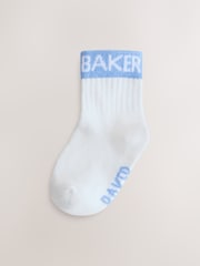White with Tonal Cuff - Pachet de 5 șosete pentru bebeluși Baker by Ted Baker - Imaginea 2 din 6