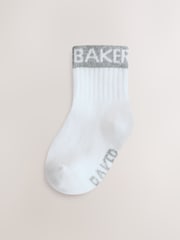 White with Tonal Cuff - Pachet de 5 șosete pentru bebeluși Baker by Ted Baker - Imaginea 3 din 6
