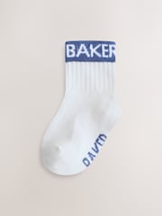 White with Tonal Cuff - Pachet de 5 șosete pentru bebeluși Baker by Ted Baker - Imaginea 4 din 6