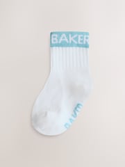 White with Tonal Cuff - Pachet de 5 șosete pentru bebeluși Baker by Ted Baker - Imaginea 6 din 6