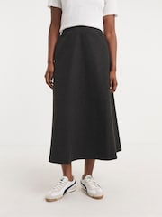 JD Williams Grey Wool Look Full Maxi Skirt - Image 4 of 4