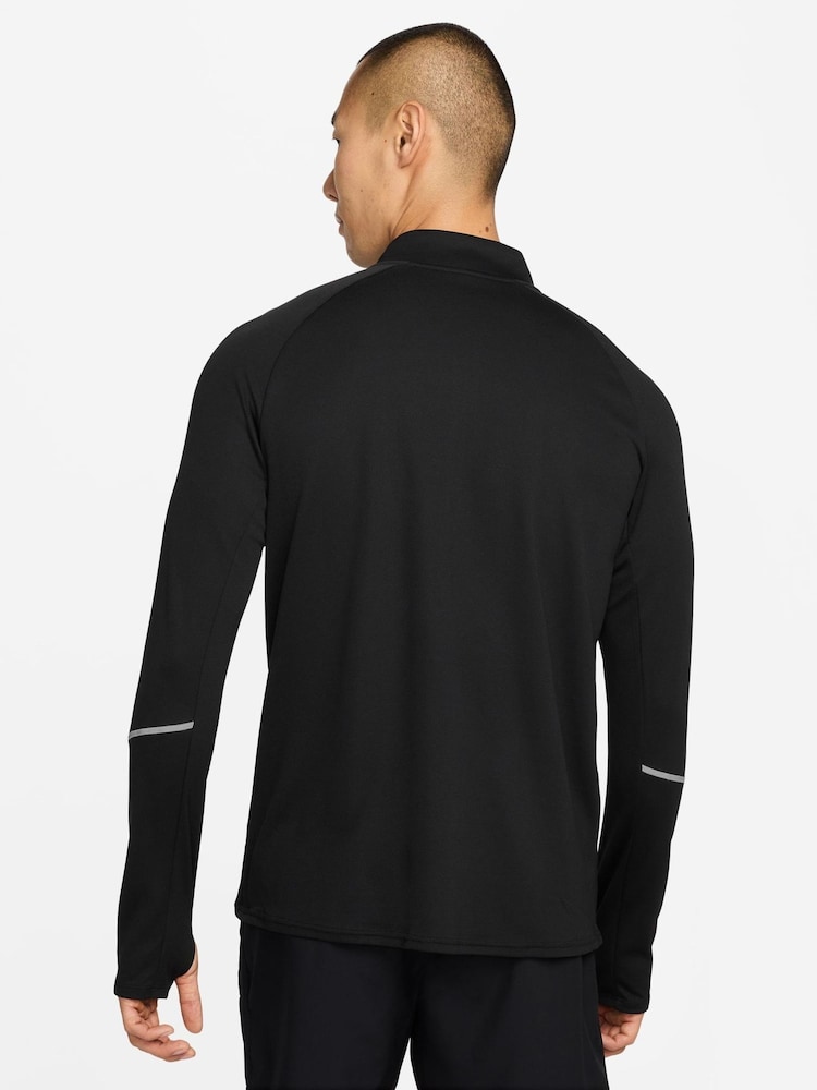Nike Black Miler Dri-FIT Half Zip Running Top - Image 2 of 3 Nike Black Miler Dri-FIT Half Zip Running Top - Image 2 of 3