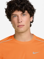 Nike Total Orange Miler Dri-FIT UV Running T-Shirt - Image 3 of 3