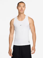 Nike White Athletic Club Dri-FIT Ribbed Training Tank Top - Image 1 of 3