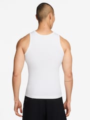 Nike White Athletic Club Dri-FIT Ribbed Training Tank Top - Image 2 of 3
